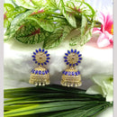 Manisha Jewellery Gold Plated Crystal Stone And Beads Jhumki Earrings