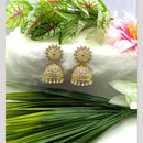 Manisha Jewellery Gold Plated Crystal Stone And Beads Jhumki Earrings