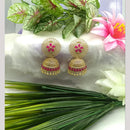 Manisha Jewellery Gold Plated Pota Stone And Beads Jhumki Earrings