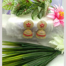 Manisha Jewellery Gold Plated Pota Stone And Beads Jhumki Earrings
