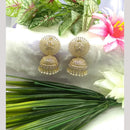Manisha Jewellery Gold Plated Pota Stone And Beads Jhumki Earrings