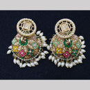 Manisha Jewellery Gold Plated Crystal Stone And Pearls Jhumki Earrings