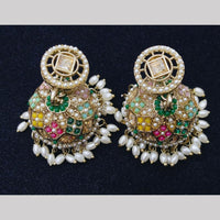 Manisha Jewellery Gold Plated Crystal Stone And Pearls Jhumki Earrings