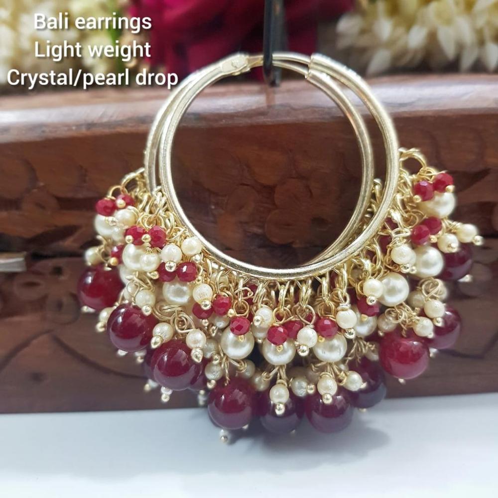 Manisha Jewellery Gold Plated Pearls Dangler Earrings