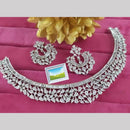 Manisha Jewellery Silver Plated American Daimonds Necklace Set