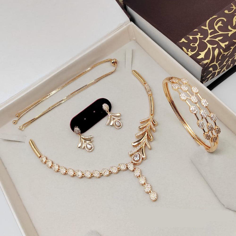 Manisha Jewellery Gold Plated Austrain Stone Combo Set