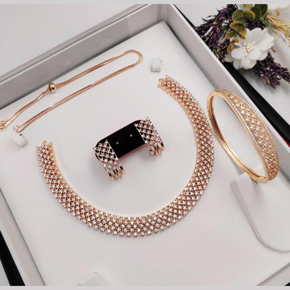 Manisha Jewellery Gold Plated Austrain Stone Combo Set