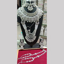 Manisha Jewellery Silver Plated Crystal Stone And Pearls Bridal Necklace Set