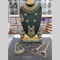 Manisha Jewellery Gold Plated Crystal Stone And Beads Bridal Necklace Set