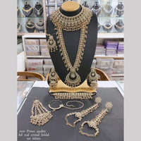 Manisha Jewellery Gold Plated Crystal Stone And Beads Bridal Necklace Set