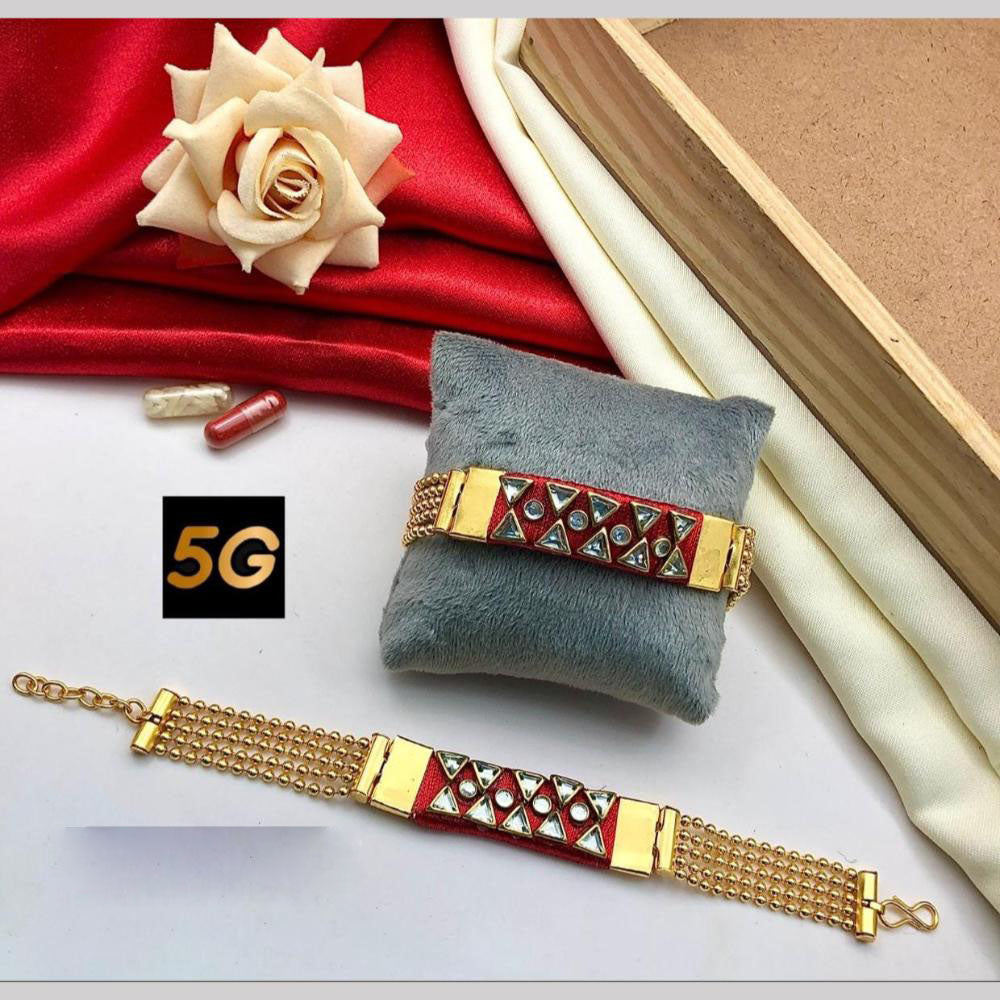 Manisha Jewellery Gold Plated Kundan Stone Bracelet