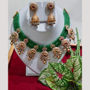 Manisha Jewellery Gold Plated Pota Stone Necklace Set
