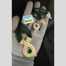 Manisha Jewellery Gold Plated Pota Stone And Pearl Necklace Set