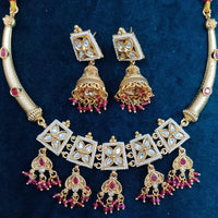 Manisha Jewellery Gold Plated Kundan And Pearls Necklace Set