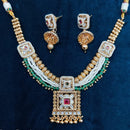 Manisha Jewellery Gold Plated Kundan And Pearls Necklace Set