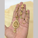 Manisha Jewellery Gold Plated Pota Stone Temple Chain Pendant