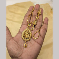 Manisha Jewellery Gold Plated Pota Stone Temple Chain Pendant