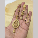 Manisha Jewellery Gold Plated Pota Stone Temple Chain Pendant