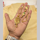 Manisha Jewellery Gold Plated Pota Stone Chain Pendant
