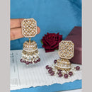 Manisha Jewellery Gold Plated Kundan Stone & Beads Jhumki Earrings