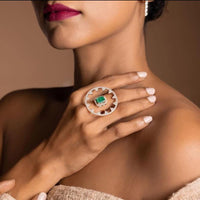 Manisha Jewellery Gold Plated Austrain Stone Ring