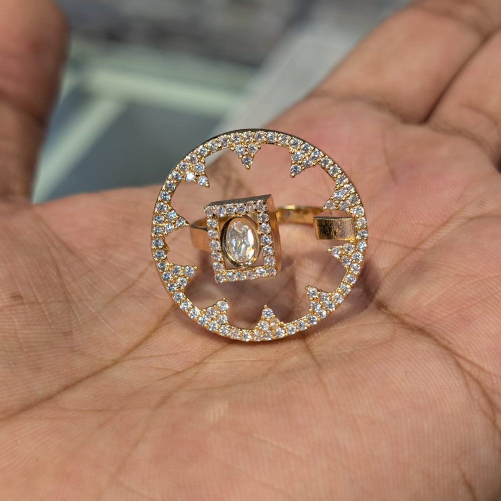 Manisha Jewellery Gold Plated Austrain Stone Ring