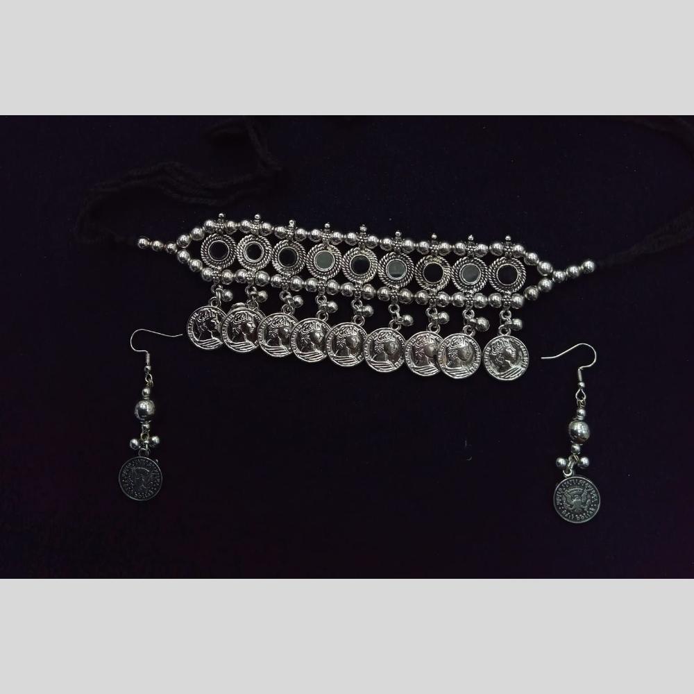 Manisha Jewellery Oxidised Plated Choker Necklace Set