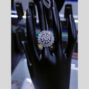 Manisha Jewellery  Elegant Silver-Plated American Diamond Ring for Women