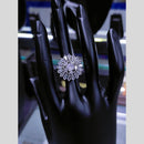 Manisha Jewellery  Elegant Silver-Plated American Diamond Ring for Women