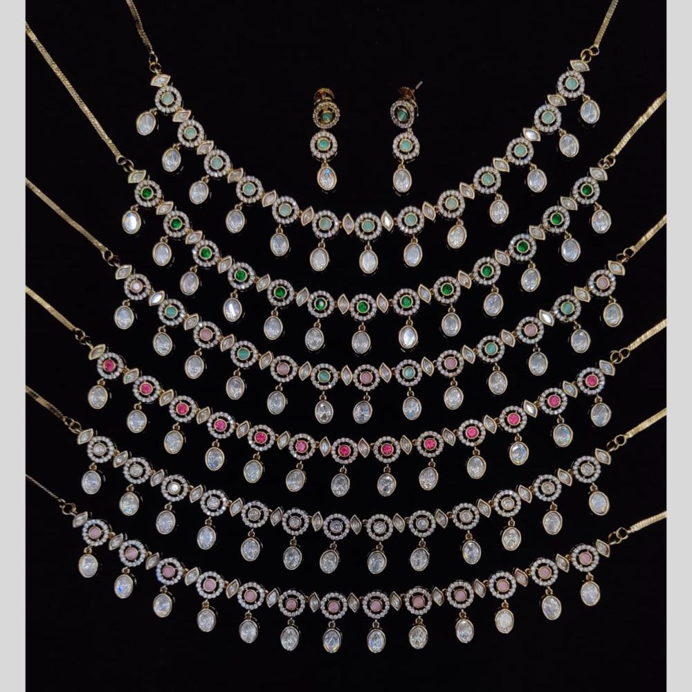 Manisha Jewellery Gold Plated Austrain Stone Necklace Set