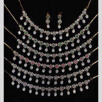 Manisha Jewellery Gold Plated Austrain Stone Necklace Set