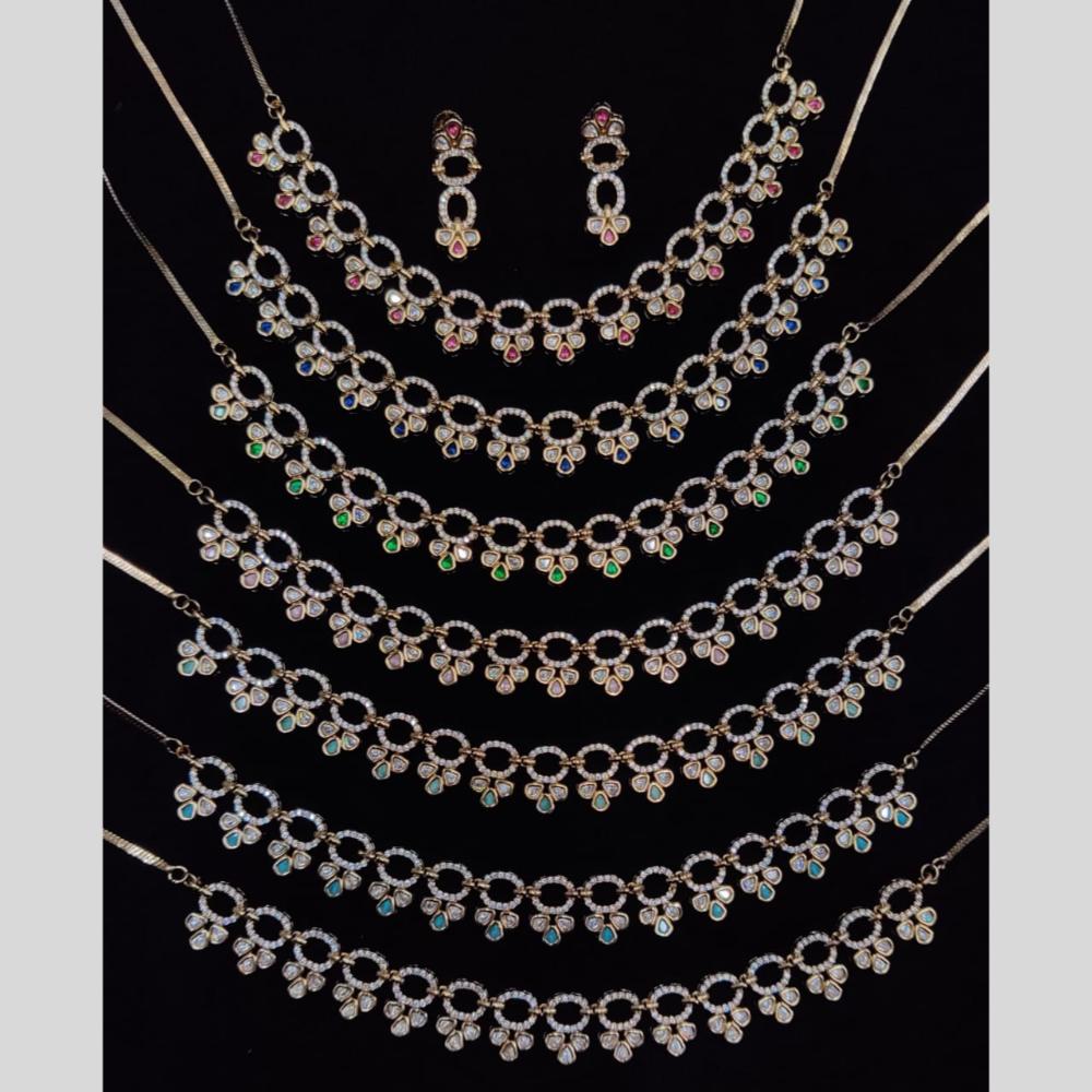 Manisha Jewellery Gold Plated Austrain Stone Necklace Set