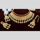 Manisha Jewellery Gold Plated Pota Stone Choker Necklace Set