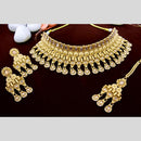 Manisha Jewellery Gold Plated Pota Stone Choker Necklace Set