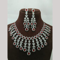Manisha Jewellery Shimmer Luxe Elegant American Diamond Necklace Set
