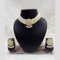 Manisha Jewellery Modern Mughal Kundan And Pearl Choker Necklace Set 