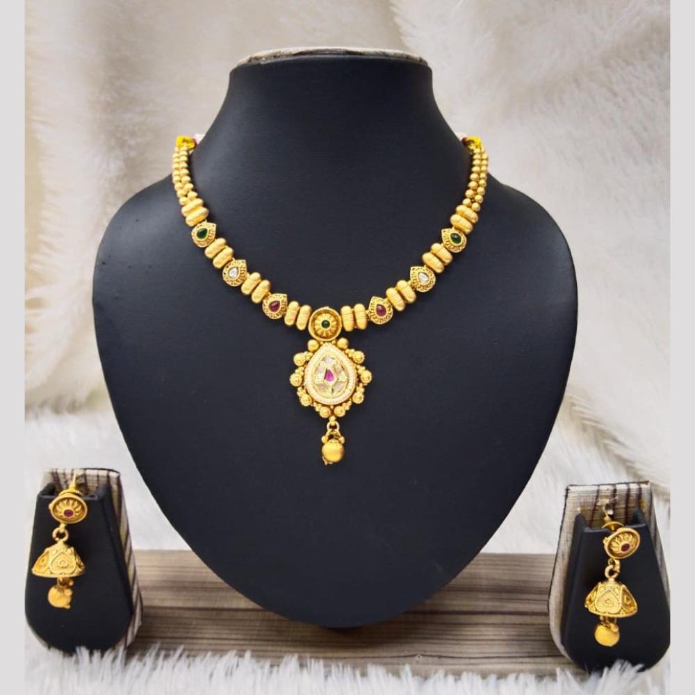 Manisha Jewellery  Royal Roots Pota Stone Necklace Set