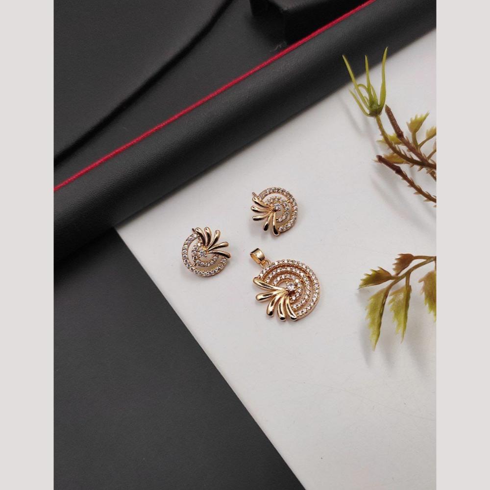 Manisha Jewellery Sparkling Austrian Diamond Pendant Set