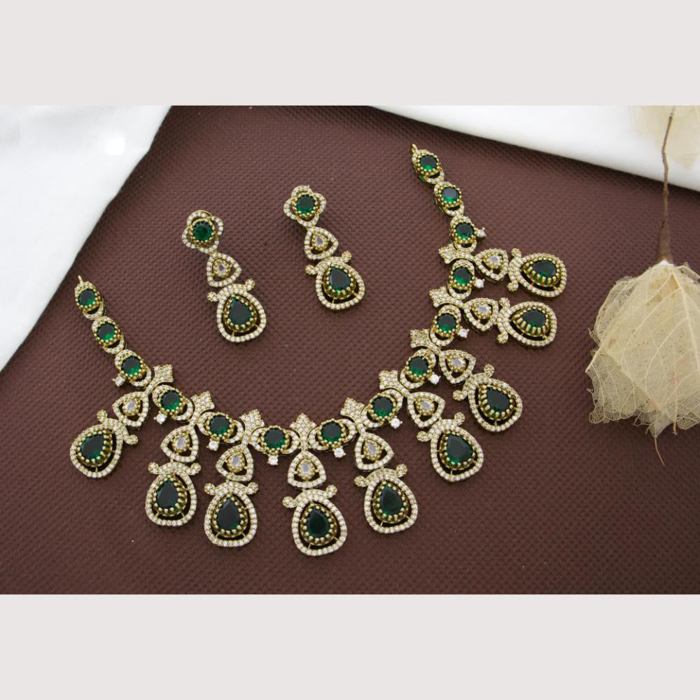 Manisha Jewellery Sparkling Austrian Diamond Look Necklace Set