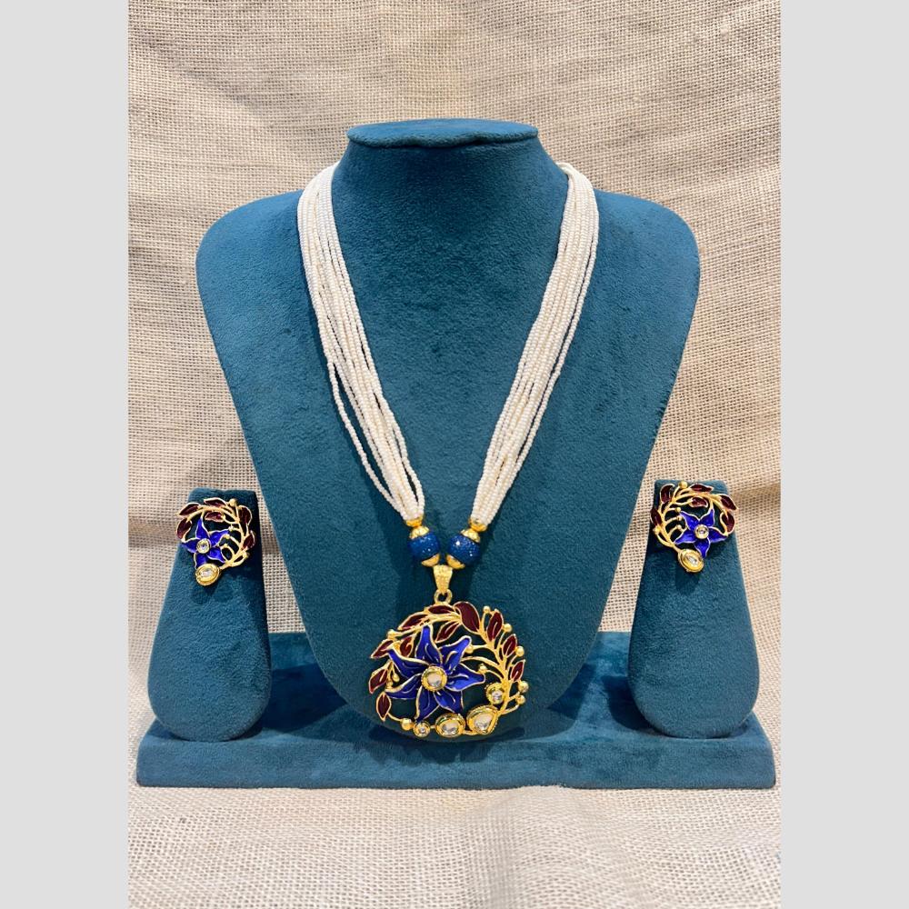 Manisha Jewellery Festival-Ready Pearl Meenakari Necklace Set