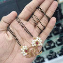 Manisha Jewellery Golden Love Knot Sparkling Pearl Mangalsutra