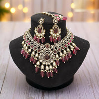 Manisha Jewellery Kundan and Beads Necklace Set