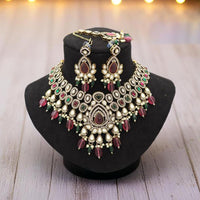 Manisha Jewellery Kundan and Beads Necklace Set
