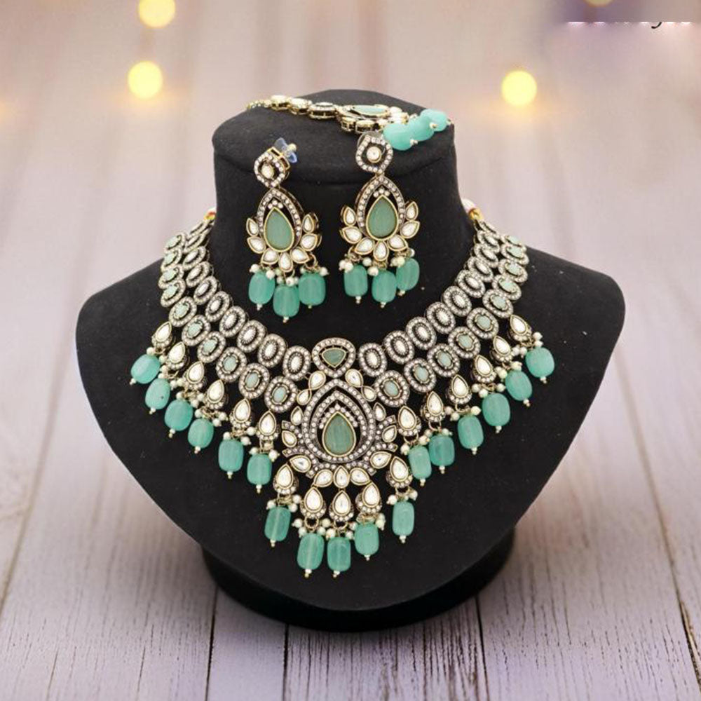 Manisha Jewellery Kundan and Beads Necklace Set