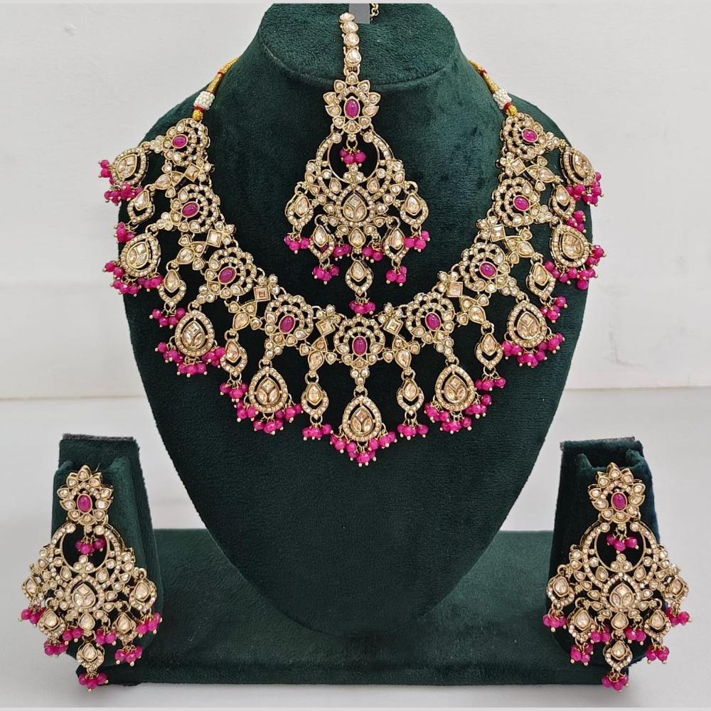 Manisha Jewellery Kundan and Pearl Necklace Set