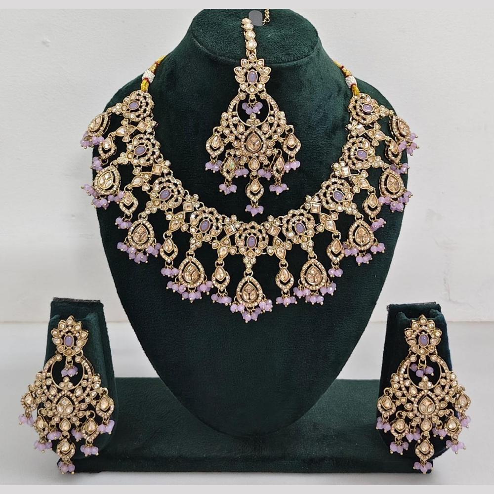 Manisha Jewellery Kundan and Pearl Necklace Set
