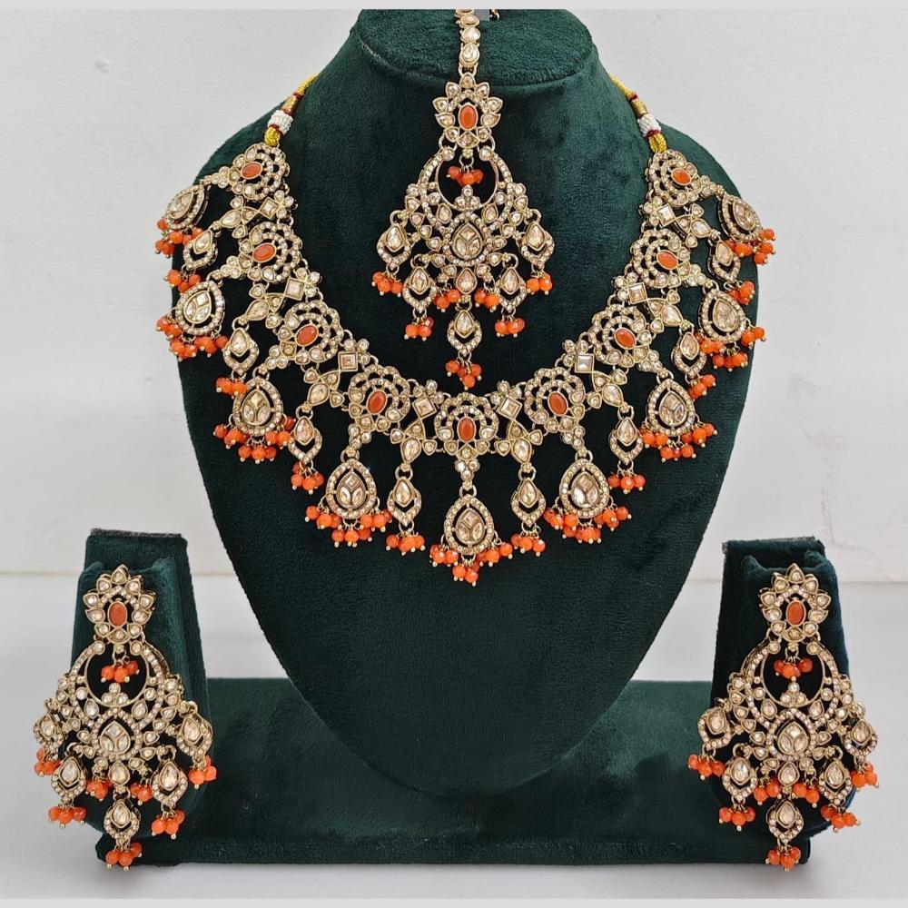 Manisha Jewellery Kundan and Pearl Necklace Set