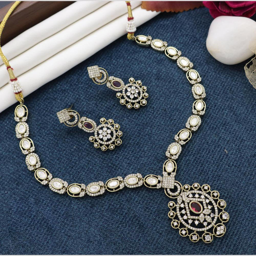 Manisha Jewellery Polki Kundan Necklace Set