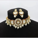 Manisha Jewellery Kundan and Pearls Choker Necklace Set