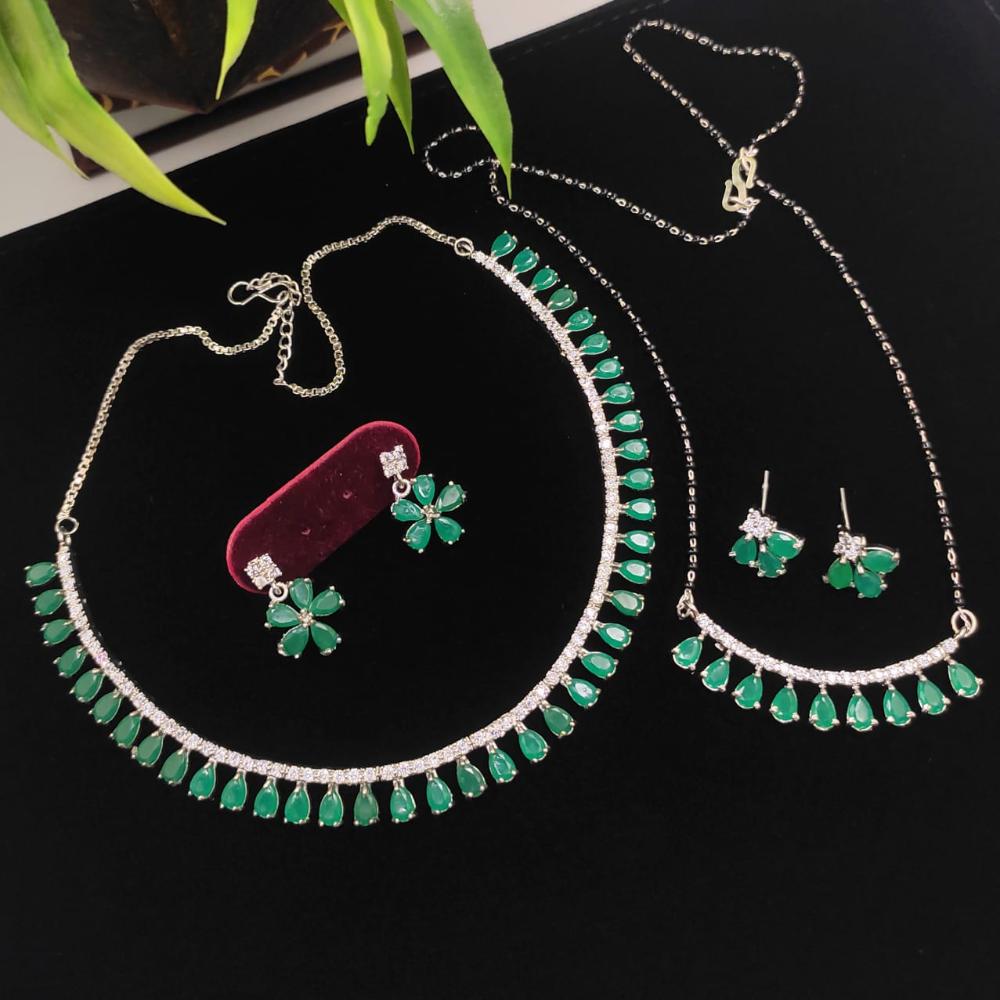 Manisha Jewellery Crystal Stone Necklace Combo Set